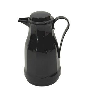 Insulated Coffee/Tea Carafe Server Pot Black Vintage Plastic
